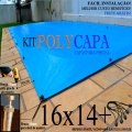 Capa para Piscina América 16x14 + 60 LonaFlex 20cm + 60 LonaFix Proteção Capa para Piscina América 16x14 + 60 LonaFlex 20cm + 60 LonaFix Proteção
